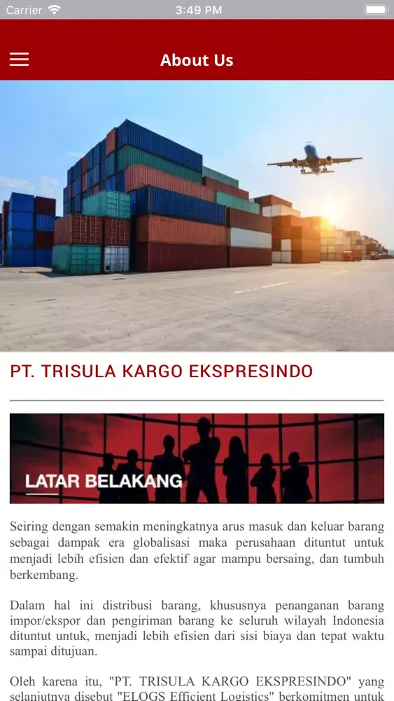 Tangkapan layar ELOGS