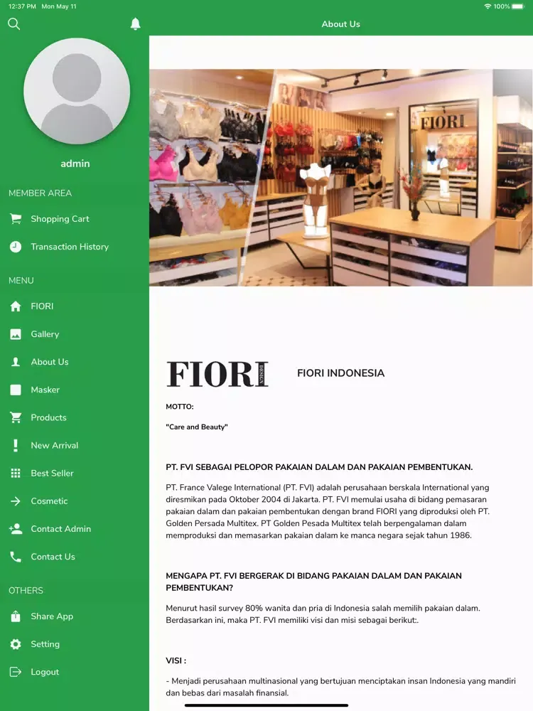 FIORI INDONESIA iPad 应用截图