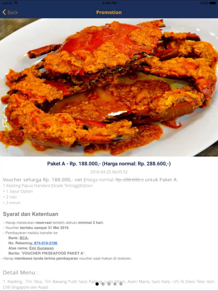 PIK Seafood iPad  سکرین شاٹس