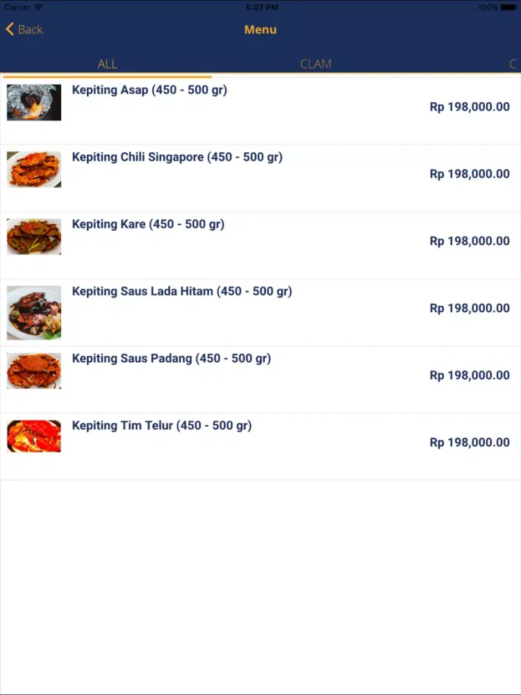 PIK Seafood iPad  سکرین شاٹس