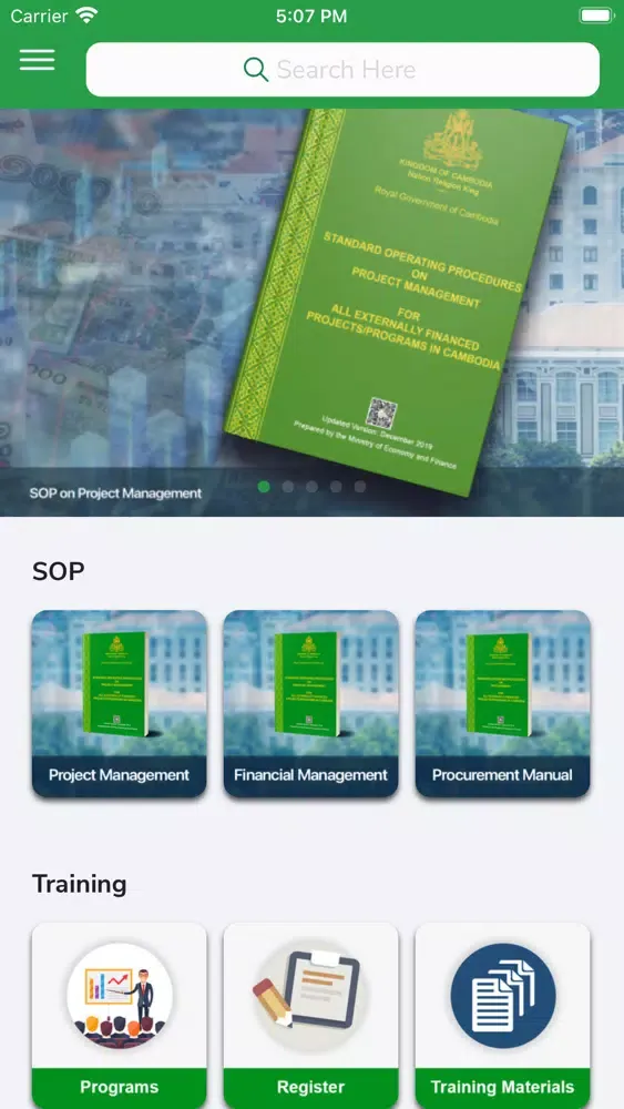 Tangkapan skrin SOP-EFP