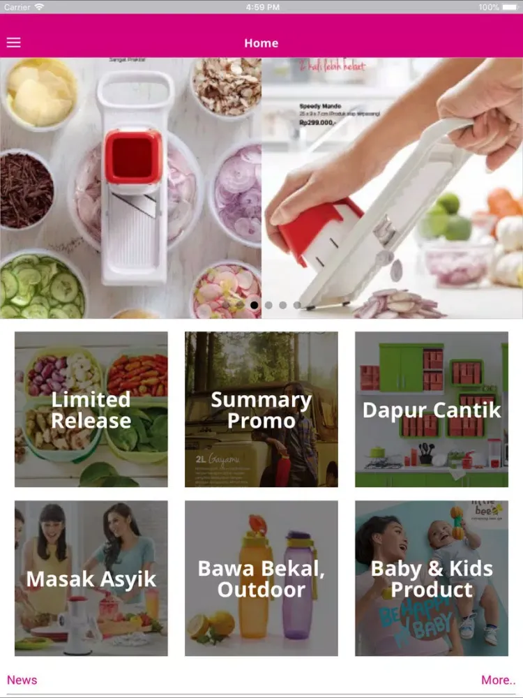 Ảnh chụp màn hình của Tupperware Kalyana iPad 
