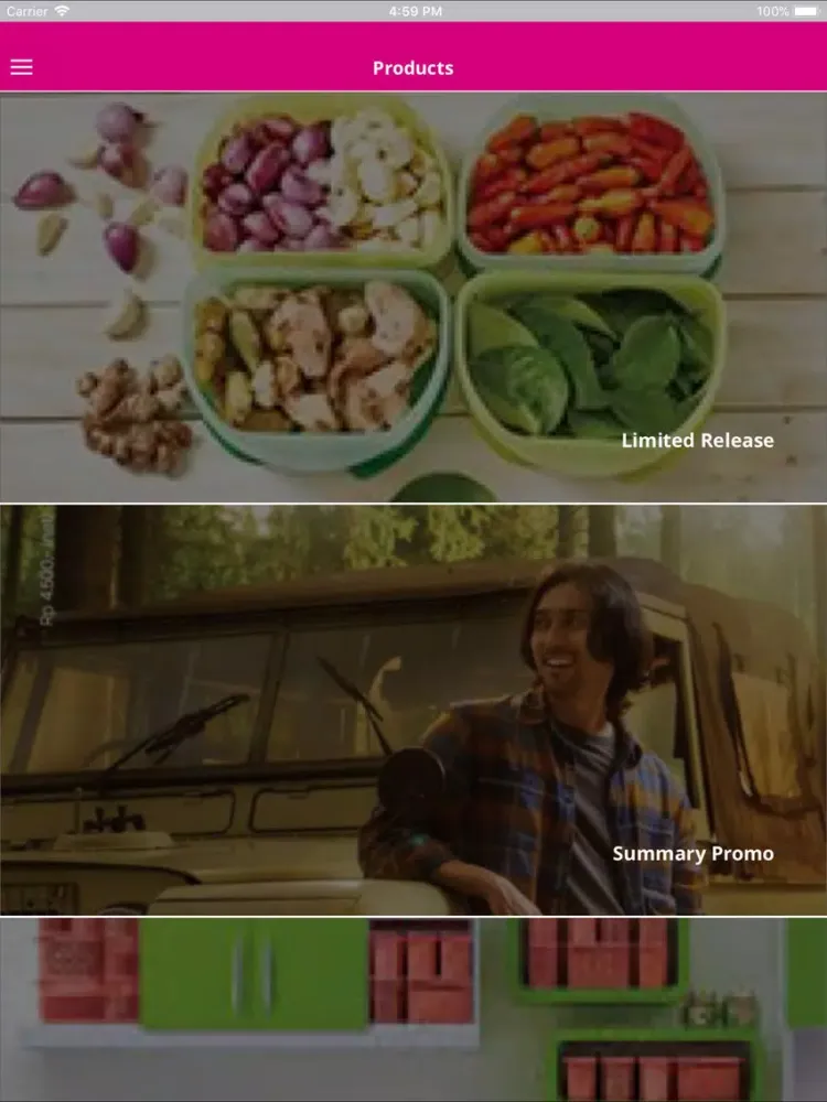 Ảnh chụp màn hình của Tupperware Kalyana iPad 