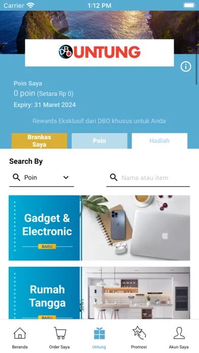 Screenshot di DBO Toko App