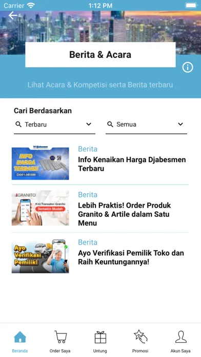 Screenshot di DBO Toko App