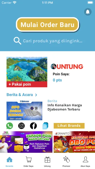 Screenshot di DBO Toko App