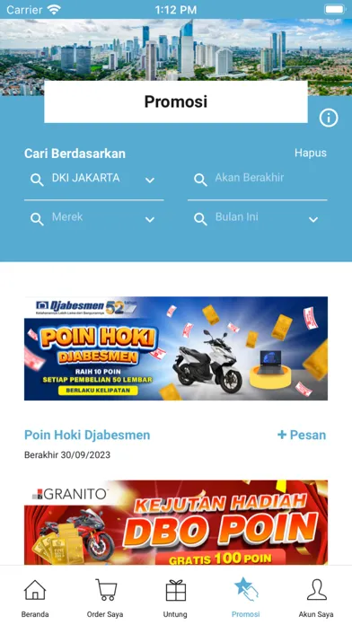 Screenshot di DBO Toko App