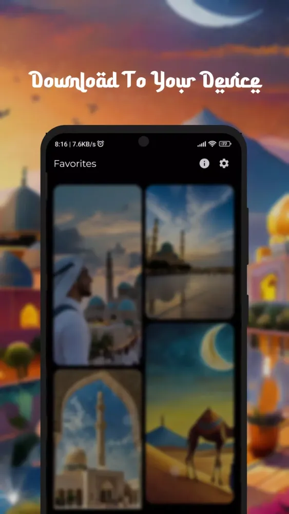 Tangkapan skrin Islamic Wallpaper AI HD