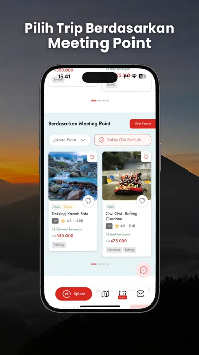 Tangkapan layar Explorer.id - Open Trip App