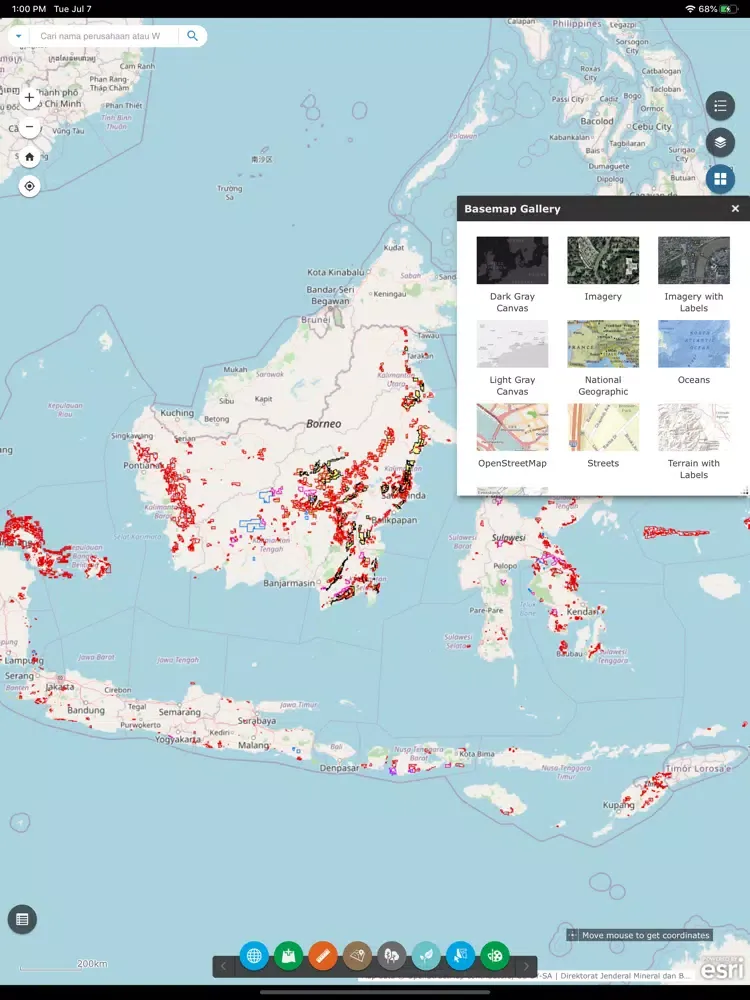 Minerba One Map Indonesia iPad  스크린샷