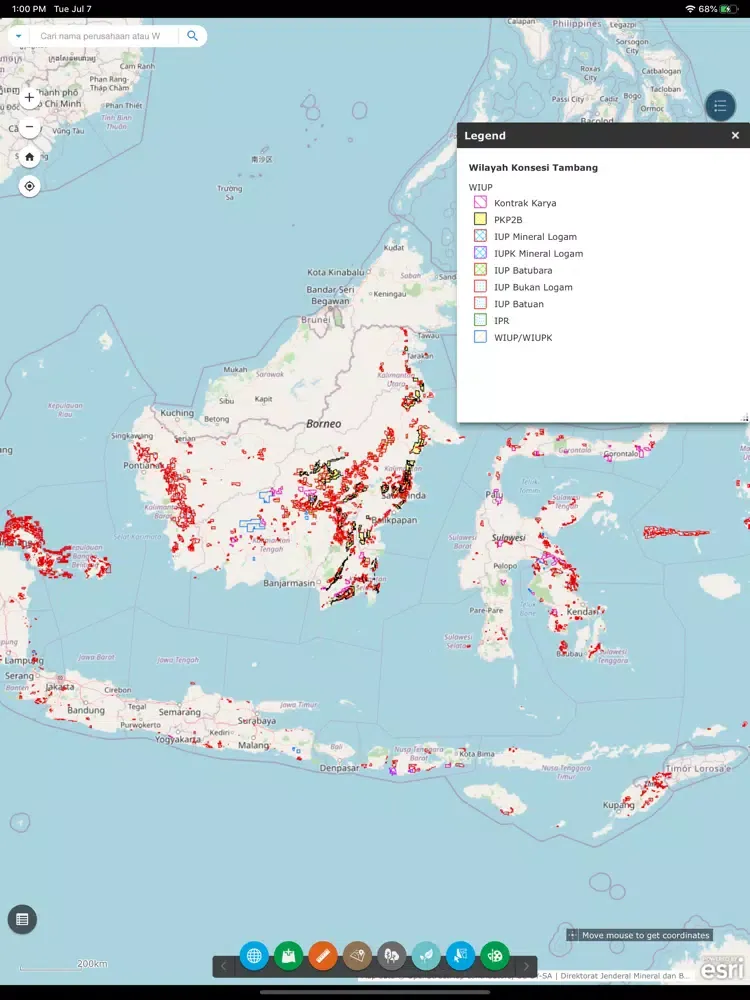 Minerba One Map Indonesia iPad  스크린샷