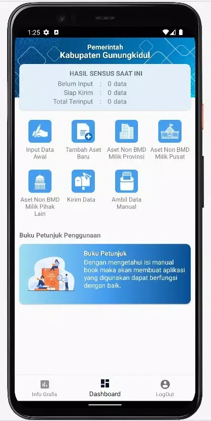 Tangkapan layar Sensus Aset Gunungkidul