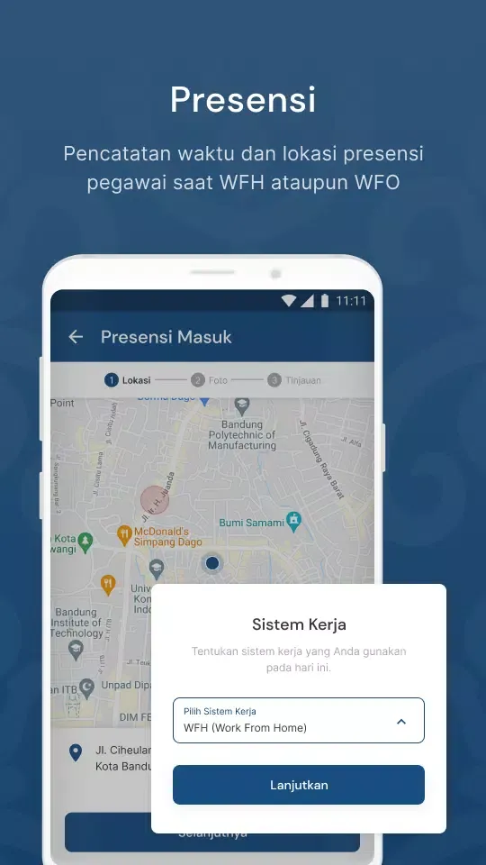 Ảnh chụp màn hình của e-Presensi Kemnaker