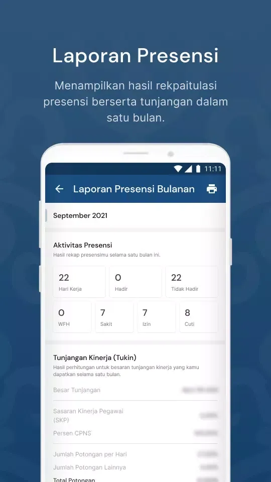 Ảnh chụp màn hình của e-Presensi Kemnaker