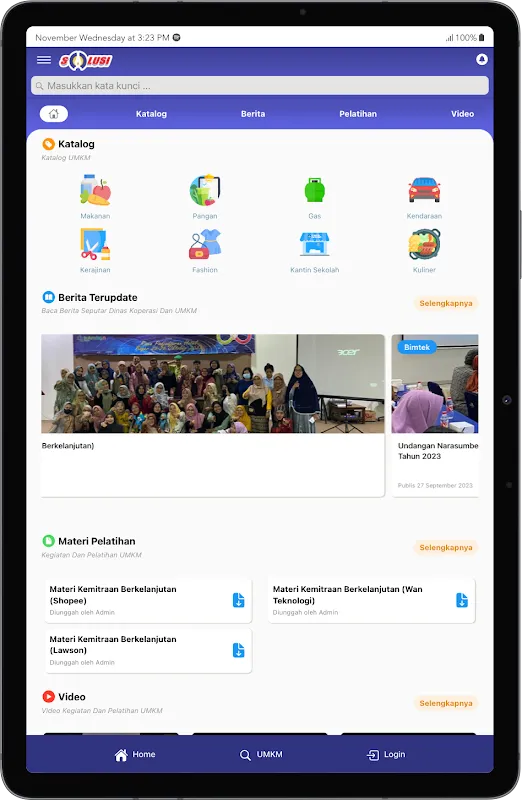 ภาพหน้าจอของ SOLUSI UMKM Kota Bogor