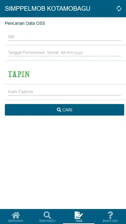Simppelmob DPMPTSP Kotamobagu Screenshots