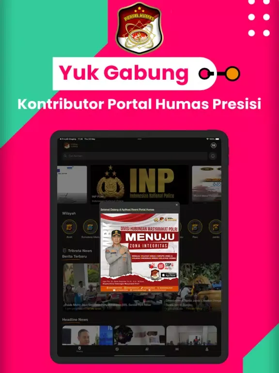 Portal Humas iPad  Ekran Görüntüleri