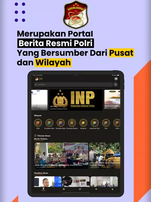 Portal Humas iPad  Ekran Görüntüleri
