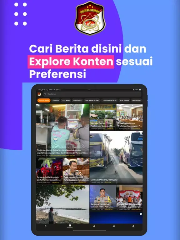 Portal Humas iPad  Ekran Görüntüleri