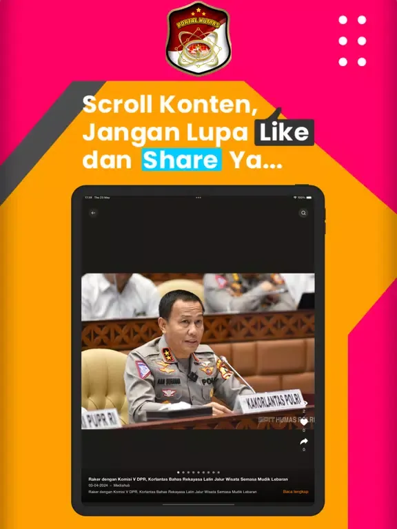 Portal Humas iPad  Ekran Görüntüleri