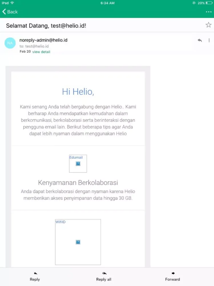 Helio Mail iPad  স্ক্রিনশট