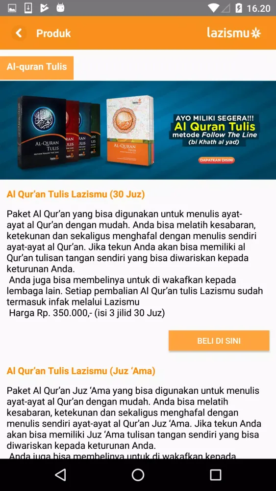 Screenshot di LazisMU