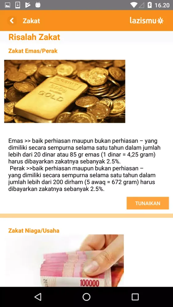 Screenshot di LazisMU