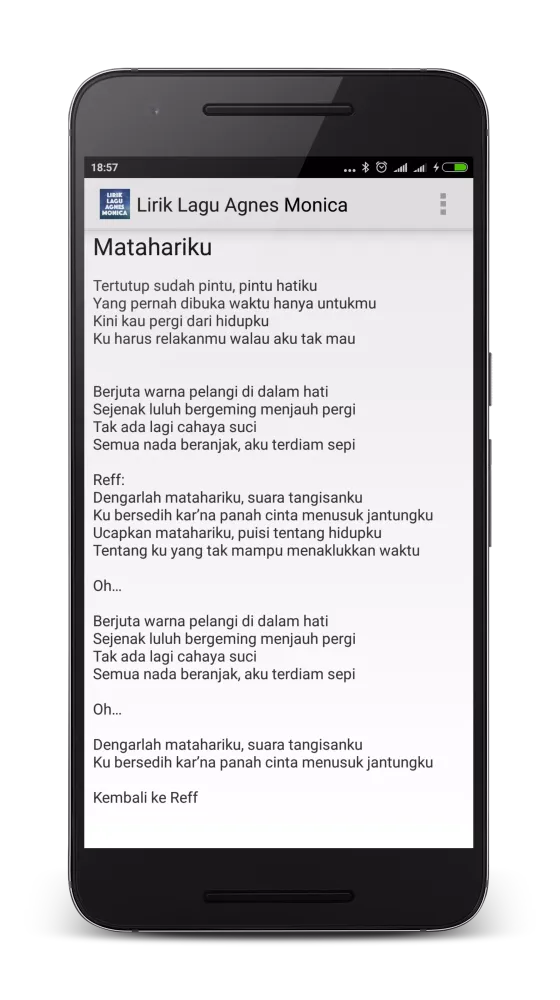 Agnez Mo Song Lyrics Screenshots