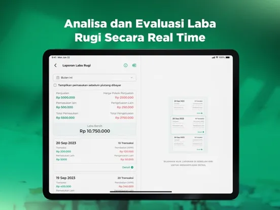 Kasir Pintar Dashboard iPad  স্ক্রিনশট