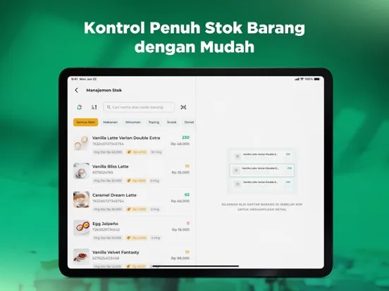 Kasir Pintar Dashboard iPad  স্ক্রিনশট