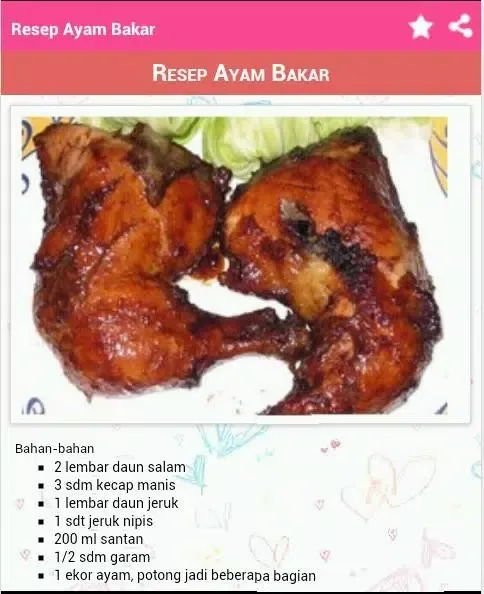 Zrzuty ekranu Aneka Resep Masakan Ayam