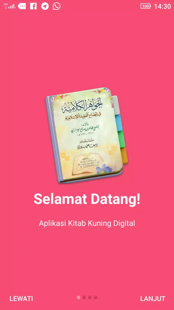 Ảnh chụp màn hình của Kitab Tauhid Jawahirul Kalamiy