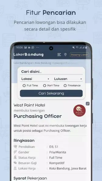 LOKER BANDUNG - Lowongan Kerja Ekran Görüntüleri