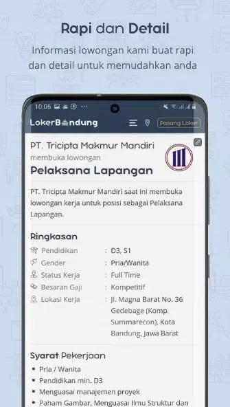 LOKER BANDUNG - Lowongan Kerja Ekran Görüntüleri