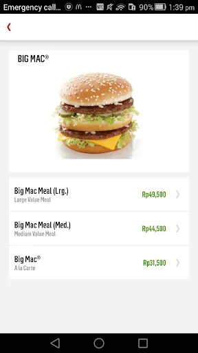 Captures d'écran de McDelivery Indonesia