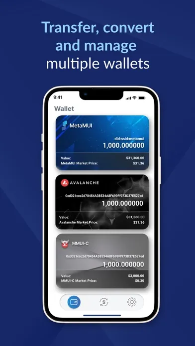 Capturas de pantalla de MetaMUI Wallet