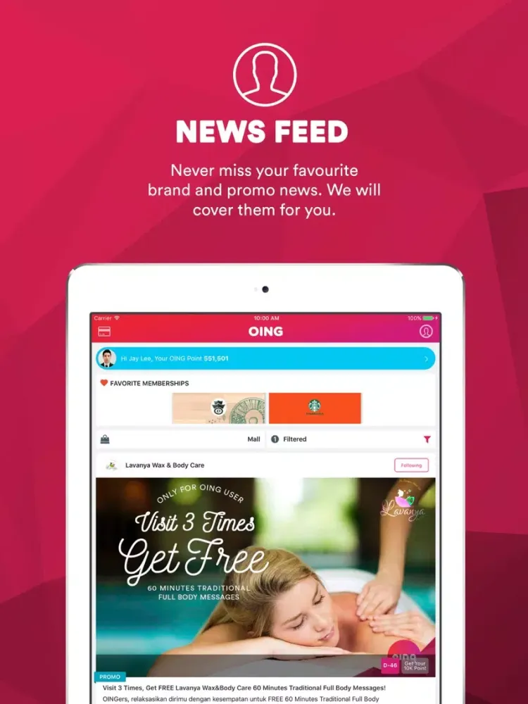 Скриншоты OING – Go Cardless Membership iPad 