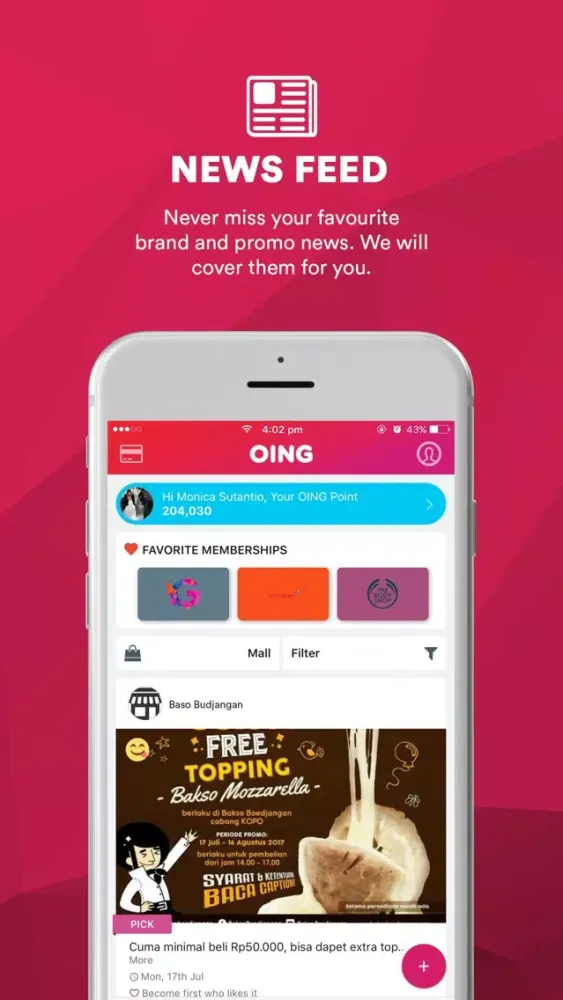 Скриншоты OING – Go Cardless Membership