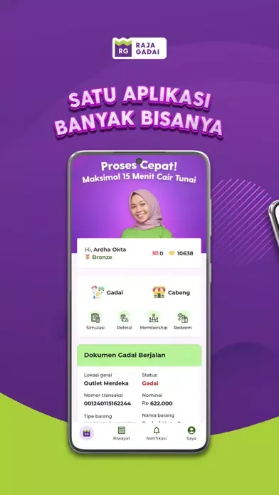 Tangkapan layar MyRG - Raja Gadai App