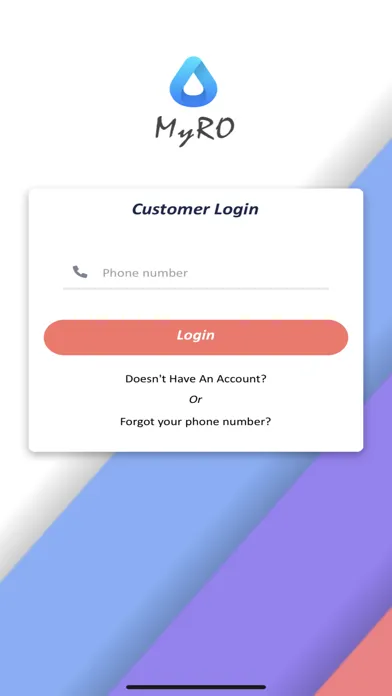 Tangkapan layar MyRO Customer
