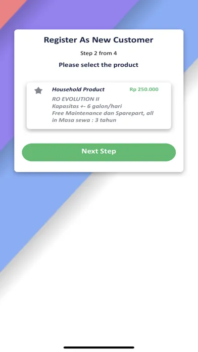 Tangkapan layar MyRO Customer