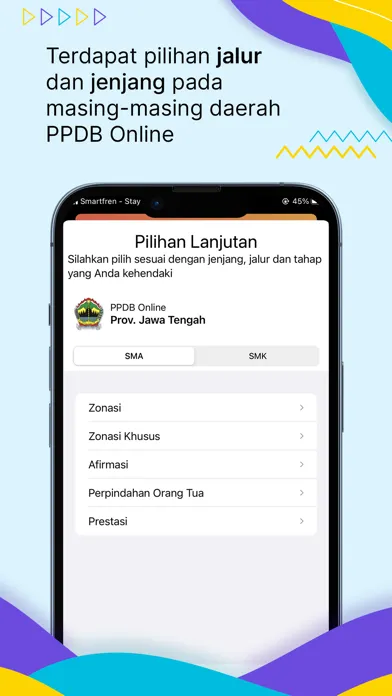 Screenshot di SIAP PPDB