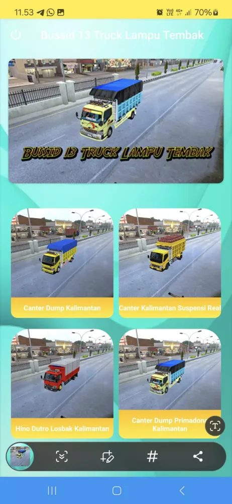 Zrzuty ekranu Bussid 13 Truck Lampu Tembak
