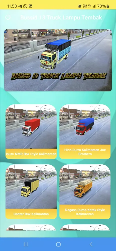 Zrzuty ekranu Bussid 13 Truck Lampu Tembak