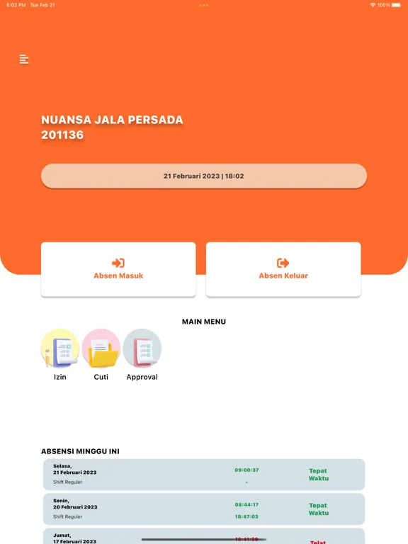 تصاویر Smartbid Presensi iPad 