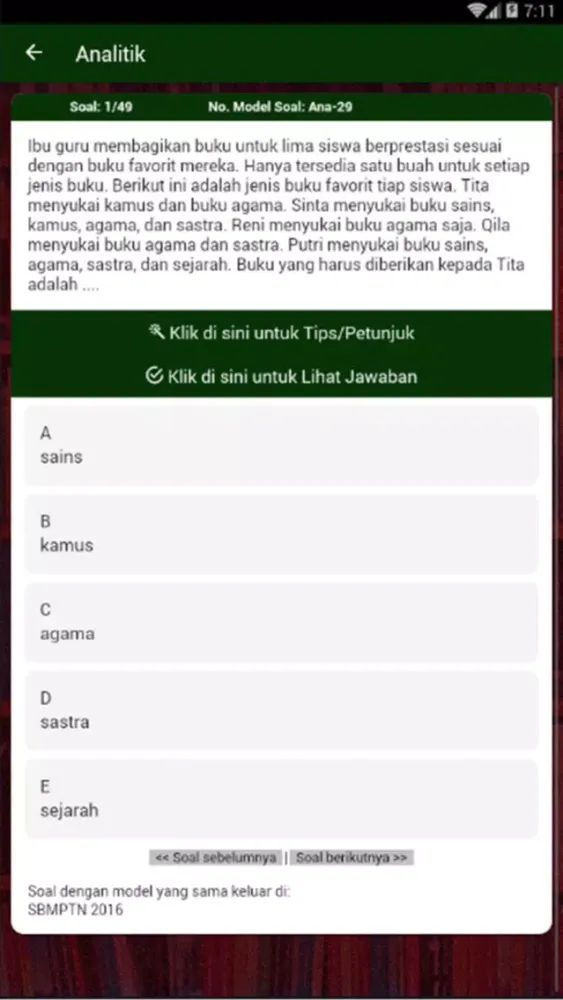 Soal Jawab SBMPTN 2019 - TPS Screenshots