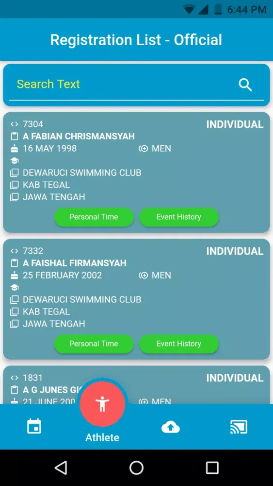 Spectra SwimPro Ekran Görüntüleri