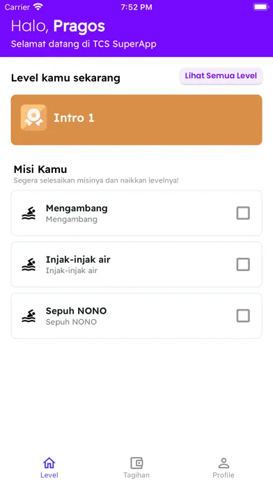 ภาพหน้าจอของ TCS SuperApp