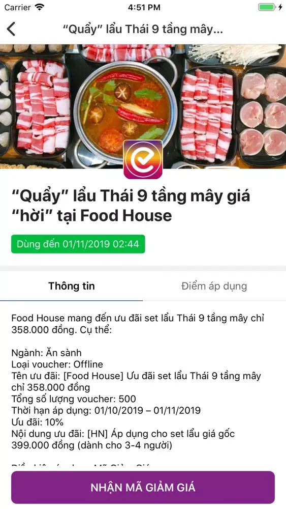 Capturas de tela do TickID - Cửa hàng thân thiết