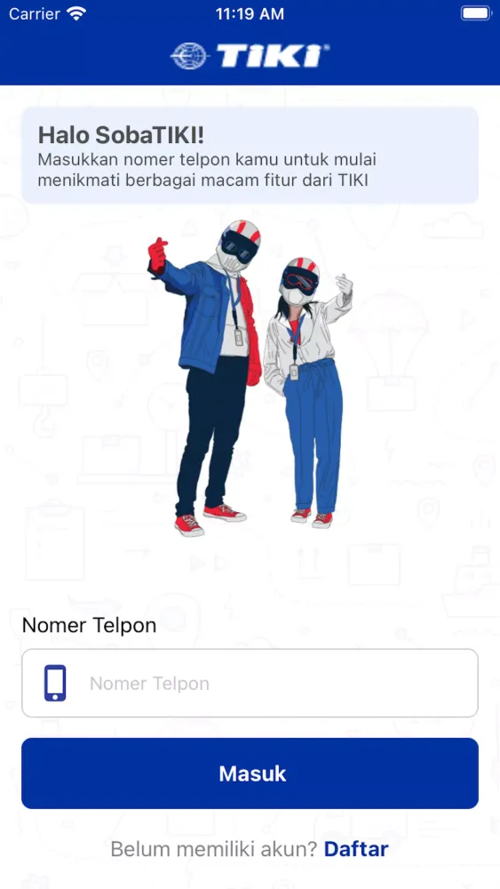 Tangkapan layar TIKI
